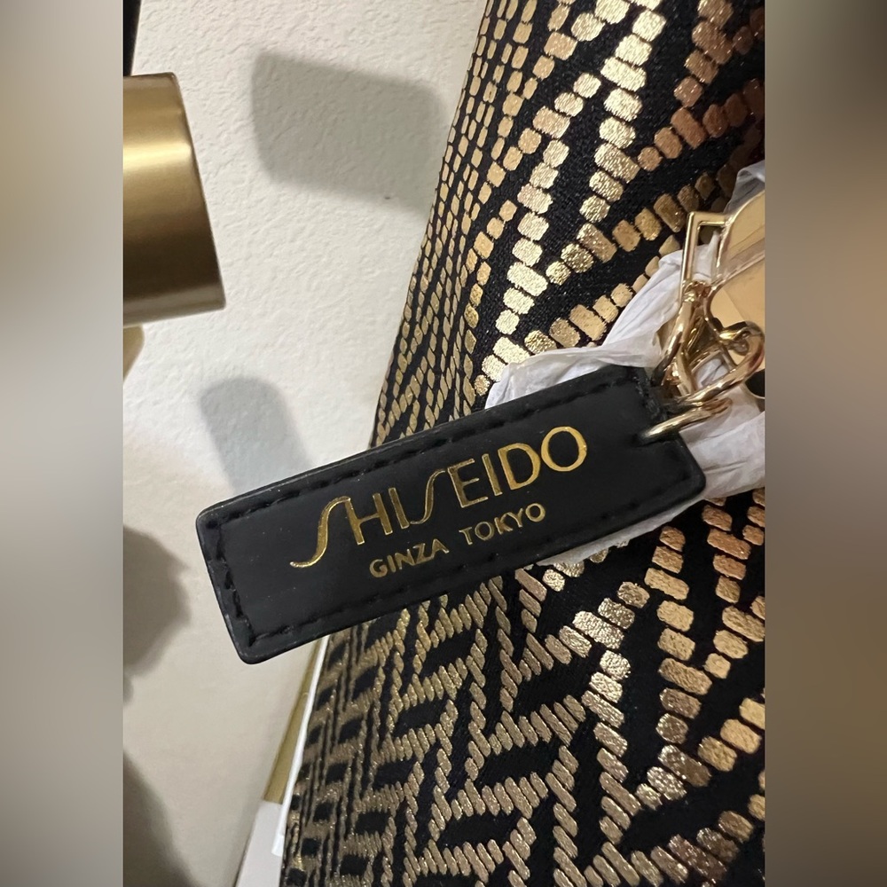NWT Shiseido Black and Gold Geometric Tote Bag - Picture 4 of 9